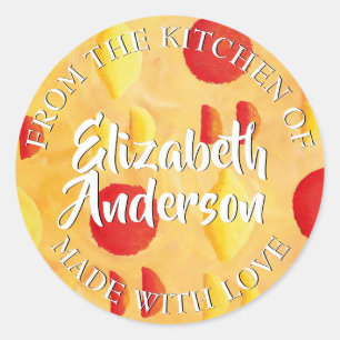 Sinaasappels en citroenen gemaakt met liefde ronde sticker