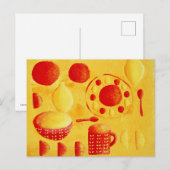 Sinaasappels en citroenen met kommen Schilderij Briefkaart (Voorkant / Achterkant)