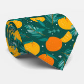 Sinaasappels en citroenen wintervruchten stropdas (Opgerold)