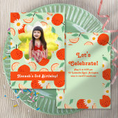 Sinaasappels en Daisies Foto Verjaardagsfeest Kaart