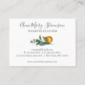 Sinaasappels en goudtrendy visitekaartje (Achterkant)