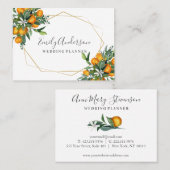 Sinaasappels en goudtrendy visitekaartje (Voorkant / Achterkant)