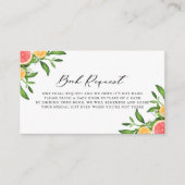 Sinaasappels en Graefruits Book Request Baby showe Informatiekaartje (Voorkant)
