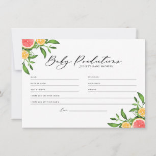 Sinaasappels en grafische voorspelling van Baby Ka Advieskaart