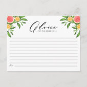 Sinaasappels en grapefruits Advice for the Bride-t Briefkaart (Voorkant)