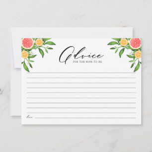 Sinaasappels en grapefruits Advice for the New Mam Advieskaart