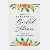 Sinaasappels en grapefruits Bruiloft Feest Welkom Acryl Bord (Voorkant)