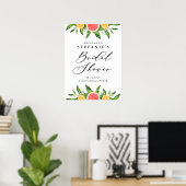 Sinaasappels en Grapefruits Bruiloftsborrel Welkom Poster (Thuiskantoor)