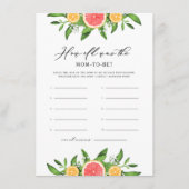 Sinaasappels en grapefruits Hoe oud was de moeder  Informatiekaartje (Voorkant)