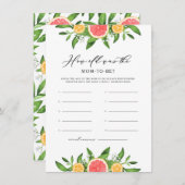 Sinaasappels en grapefruits Hoe oud was de moeder Informatiekaartje (Voorkant / Achterkant)