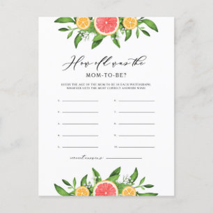 Sinaasappels en grapefruits (pompelmoezen) Hoe oud Uitnodiging Briefkaart