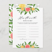 Sinaasappels en grapefruits (pompelmoezen) Hoe oud Uitnodiging Briefkaart (Voorkant / Achterkant)