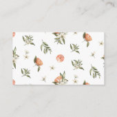 Sinaasappels en Greenery Display Shower-behuizing Informatiekaartje (Achterkant)