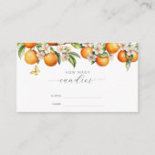 Sinaasappels en groen Hoeveel Snoepjes spel Kaart (Voorkant)