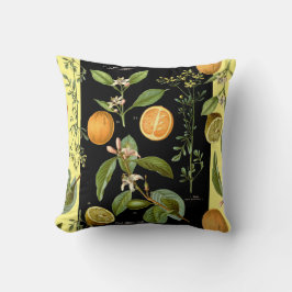 Sinaasappels en lemmetjes  met Gele Acent Kussen