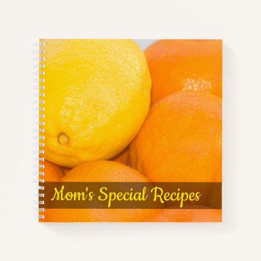 Sinaasappels en Lemon Close-up-foto Notitieboek (Voorkant)