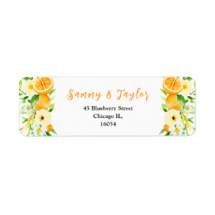 Sinaasappels en Lover Bruiloft Etiket