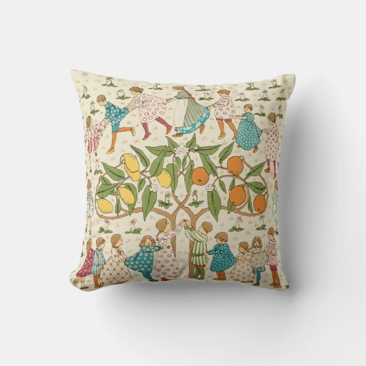  Sinaasappels en luiers Nursery Rhyme Pattern Kussen (Voorkant)