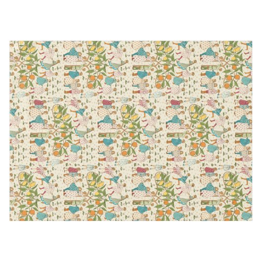 Sinaasappels en luiers Nursery Rhyme Pattern Tafelkleed (Voorkant (Horizontaal))