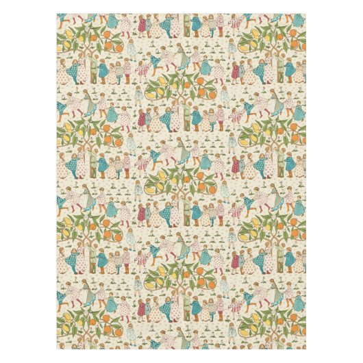 Sinaasappels en luiers Nursery Rhyme Pattern Tafelkleed (Voorkant)