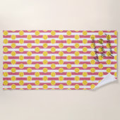 Sinaasappels en Nantucket Red Fiesta Party Strandl Strandlaken (Voorkant)