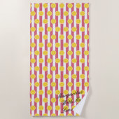 Sinaasappels en Nantucket Red Fiesta Party Strandl Strandlaken (Voorkant)