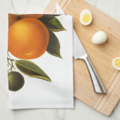 Sinaasappels en papavers theedoek (Quarter Fold)