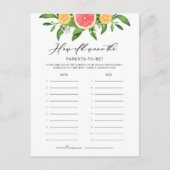 Sinaasappels en pompelmoezen Hoe oud was de Kaart (Voorkant)