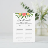 Sinaasappels en pompelmoezen Hoe oud was de Kaart  (Staand voorkant)