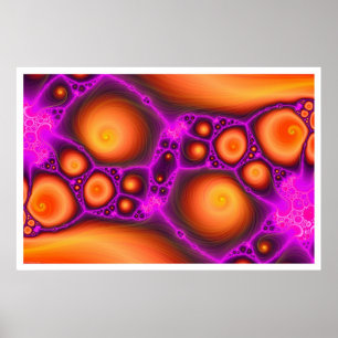 Sinaasappels en Purples Fractal #1 Poster