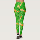 Sinaasappels en tropische bladeren leggings (Achterkant)