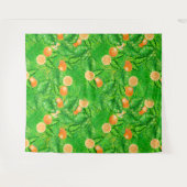 Sinaasappels en tropische bladeren wandkleed (Voorkant (horizontaal))