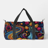 sinaasappels en tulpen kleurrijk kunstwerk plunjezak (Voorkant)