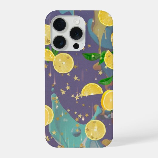 Sinaasappels en verfspatten iPhone hoesje (Achterkant)