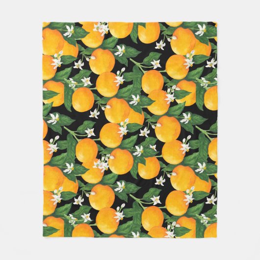 Sinaasappels Fleece Deken (Voorkant)