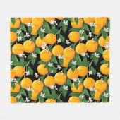 Sinaasappels Fleece Deken (Voorkant (Horizontaal))