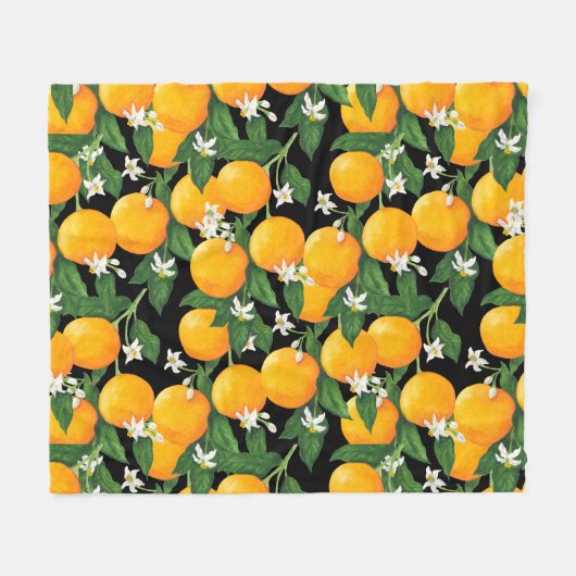 Sinaasappels Fleece Deken (Voorkant (Horizontaal))