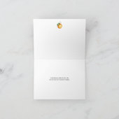 Sinaasappels Floral Branch Hand Lettered Bedankkaart (Binnen)