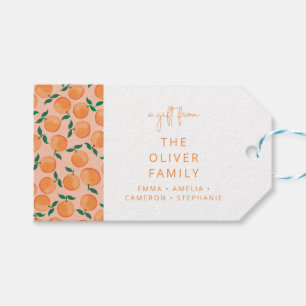 Sinaasappels Fruit Aangepaste Naam Enclosure Van Cadeaulabel