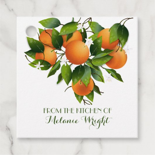 Sinaasappels Fruit Canning Gift Bedankjes Labels (Voorkant)