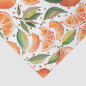 Sinaasappels Fruit Citrus Groene Bladeren Wit Tissuepapier (Detail)