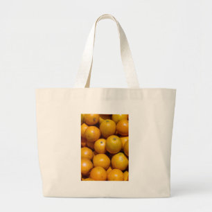 Sinaasappels fruit Florida markt sinaasappel Grote Tote Bag