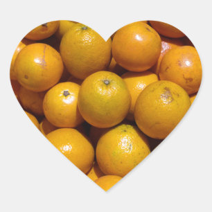 Sinaasappels fruit Florida markt sinaasappel Hart Sticker