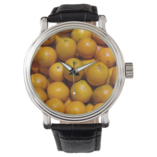 Sinaasappels fruit Florida markt sinaasappel Horloge (Voorkant)