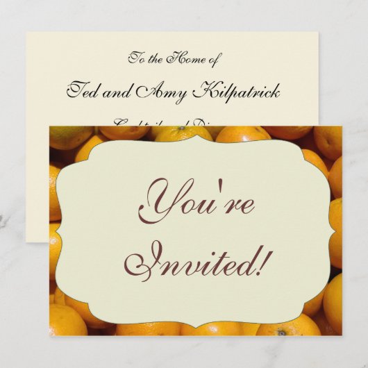 Sinaasappels fruit Florida markt sinaasappel Kaart (Voorkant / Achterkant)