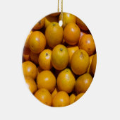 Sinaasappels fruit Florida markt sinaasappel Keramisch Ornament (Rechts)