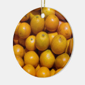 Sinaasappels fruit Florida markt sinaasappel Keramisch Ornament (Links)