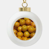 Sinaasappels fruit Florida markt sinaasappel Keramische Bal Ornament (Voorkant)