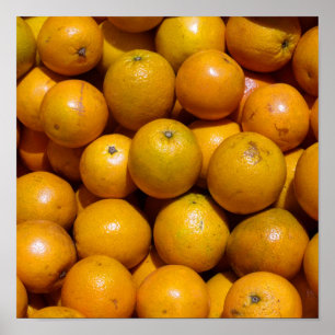 Sinaasappels fruit Florida markt sinaasappel Poster