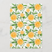 Sinaasappels Garland Baby shower Bingo Game Informatiekaartje (Achterkant)